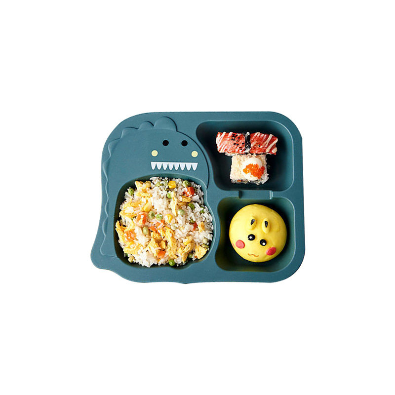 儿童餐盘分格宝宝恐龙餐具食品级男孩套装家用饭盘吃饭碗4一6岁