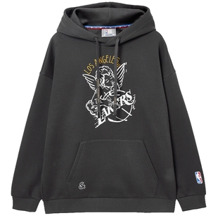 【NBA联名】杰克琼斯25秋季新款湖人队印花连帽卫衣外套宽松男装