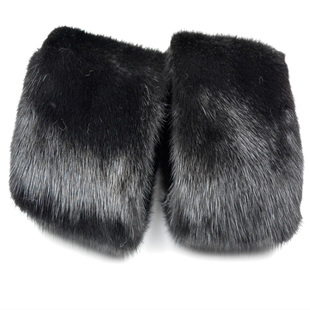 加大真水貂毛袖口整皮大衣袖圈接长加长袖子装饰保暖貂皮加肥袖口