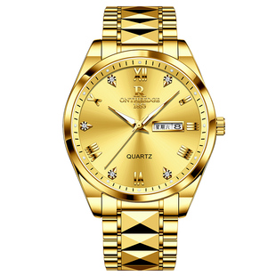 瑞之缘正品瑞士金表男士手表品牌纯金色机械男款国产石英名表十大