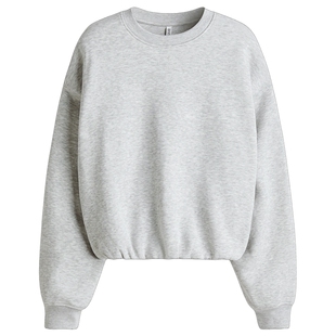 HM女装卫衣春季新款保暖大廓形套头卫衣衫外套row系卫衣1320210