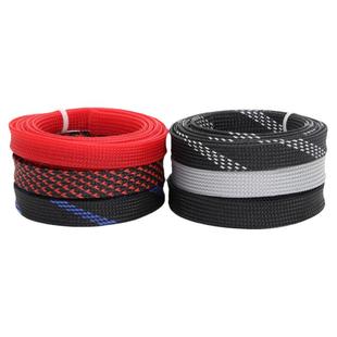 阻燃尼龙PET编织网管8mm 伸缩蛇皮网电线缆护套耐磨加密避震网2米