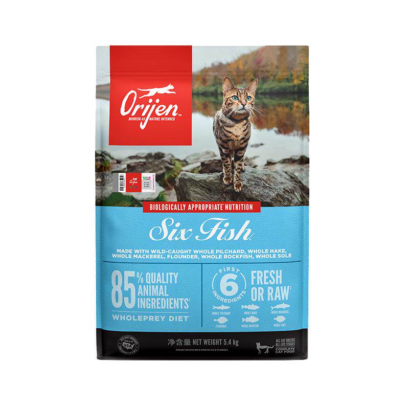 【自营】Orijen/渴望猫粮成幼猫粮六种鱼金渐层美短美版干粮5.4kg