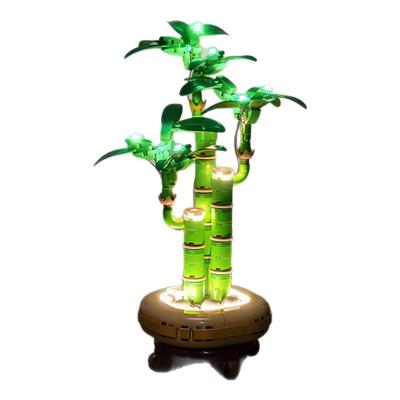 BrickBling积木盆栽富贵竹灯光组