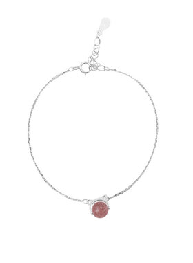 猫蛰女生草莓晶猫咪手链