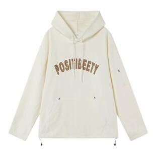 Positibeety小蜜蜂滑雪专业防水连帽加绒卫衣宽松男女防水保暖