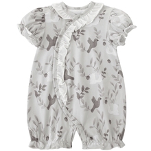 宝宝夏季薄款公主风短袖连体衣女宝爬爬服