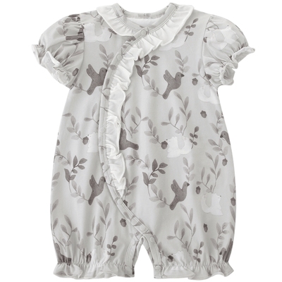 宝宝夏季薄款公主风短袖连体衣女宝爬爬服