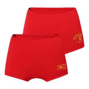 [2条]三枪儿童大红色纯棉A类亲肤柔软色牢度高不易掉色喜庆红内裤