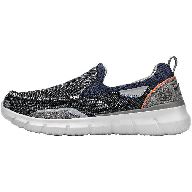 skechers斯凯奇男鞋一脚蹬健步鞋官方正品秋季休闲运动鞋男款鞋子