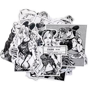 JOJO的奇妙冒险石之海飙马野郎不灭钻石黑白漫画款手帐日记本贴纸