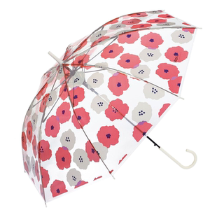 wpc透明雨伞长柄女生高颜值可爱手动伞加大加厚加固抗风果冻伞