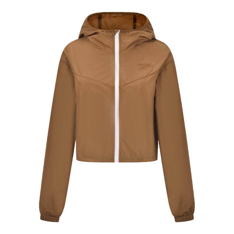 多威女连帽防风轻薄运动外套