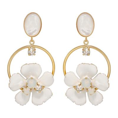 繁樱绮梦白茶系列女士耳针耳夹