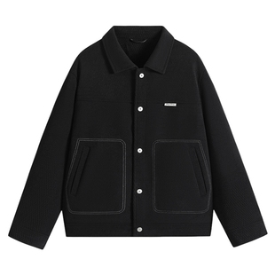 班尼路SK翻领短款鸭绒羽绒服男冬季加厚保暖工装夹克外套上衣男YS