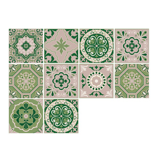 春日迟迟| 复古摩洛哥风格厨房瓷砖贴画遮丑补洞翻新贴纸防水加厚