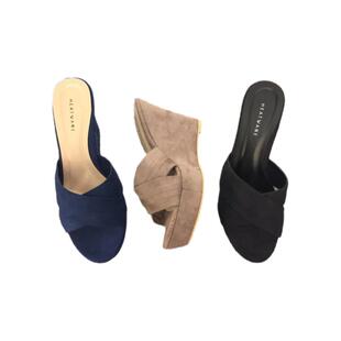 夏季新款高跟坡跟拖鞋女 厚底松糕底防水台 沙滩休闲中古早凉拖鞋