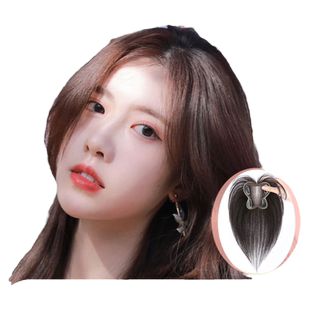 假发女片头顶遮白发补发真发全真人发高颅顶刘海假发片高颅顶发片