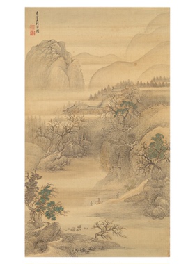 山水画清四王王翚仿古十开画册