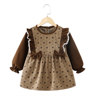 儿童罩衣女宝宝秋冬外穿公主裙防水防脏吃饭围兜婴儿饭兜新款围裙