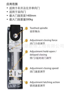 GEZE地弹簧德国盖泽地弹簧木门玻璃门旋转门配件TS550nv