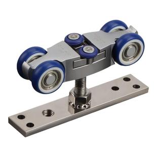 折叠门无下轨推拉门吊轨轨道全套移动屏风门静音万向吊轮五金配件