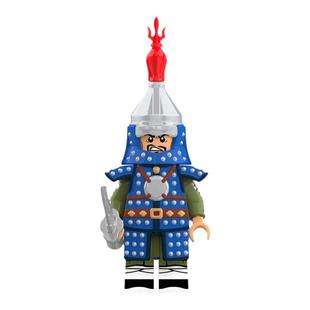 中国古代神机营明朝军骑兵军团积木人仔中国古风士兵儿童拼装男孩