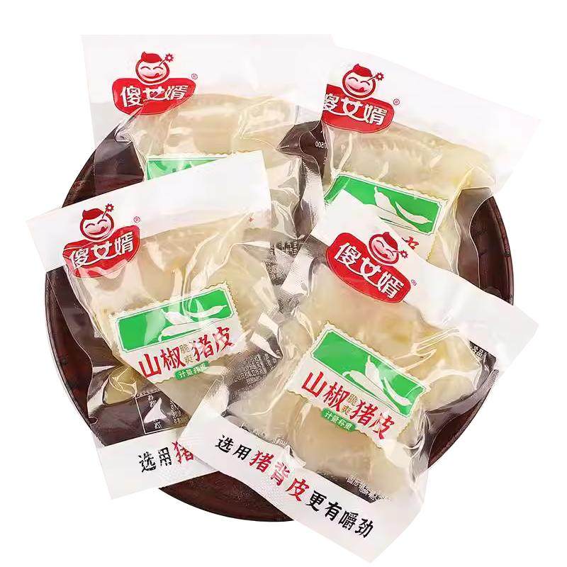 傻女婿山椒猪皮 泡椒猪皮小包装即食熟食散称零食休闲小吃下饭菜