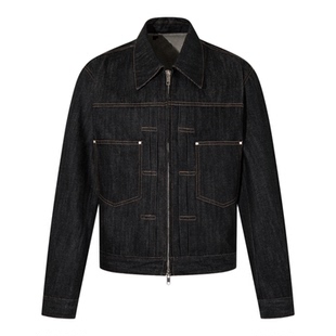 Goinsk 夹克套装男女春秋复古休闲压褶牛仔衣外套花瓣弯刀牛仔裤