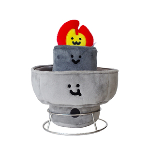 雨过山原创火锅毛绒摆件喜庆毛绒玩具乔迁过年开店红火礼物