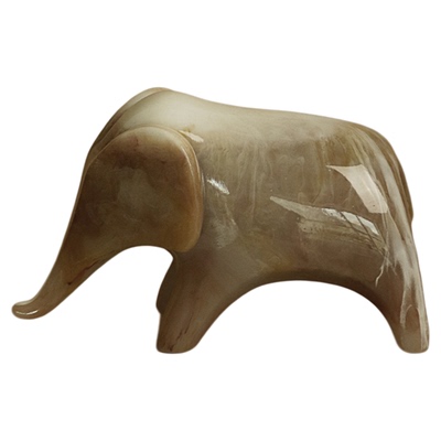 轻奢仿玉石大象摆件开业乔迁礼品