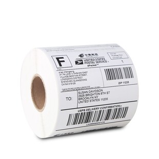 五防热敏合成标签纸100*150*500不干胶打印国际物流条码E邮宝贴纸