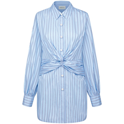 PORTSPURE条纹长款收腰衬衫