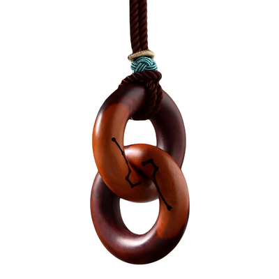 血料雷击枣木天然迷你乾坤圈吊坠