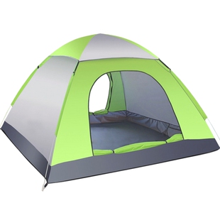 帐篷户外3-4人全自动速开防雨加厚2人双人单人野外野营露营账蓬