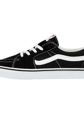 VANS黑白休闲运动情侣帆布板鞋