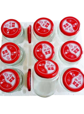 加厚分装罐头瓶空瓶耐高温可蒸煮黄桃密封瓶玻璃罐子蜂蜜真空带盖