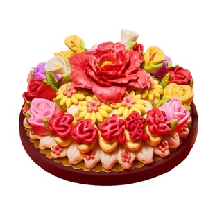 胶东花饽饽女士贺寿祝福妈妈寿桃花馍传统糕点生日蛋糕祝寿礼品