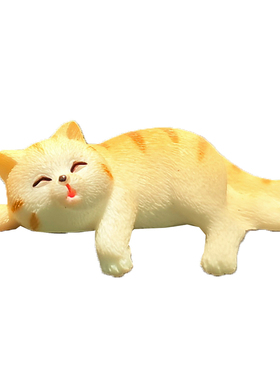 钓鱼翁小猫咪姜太公钓鱼小摆件