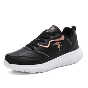 断码清仓乔尼丹莱女鞋春秋皮面防水运动鞋防滑女士旅游耐磨跑步鞋