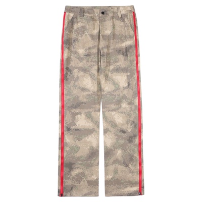 美式迷彩工装裤男女春秋季高街潮牌百搭休闲直筒宽松拉链开叉长裤