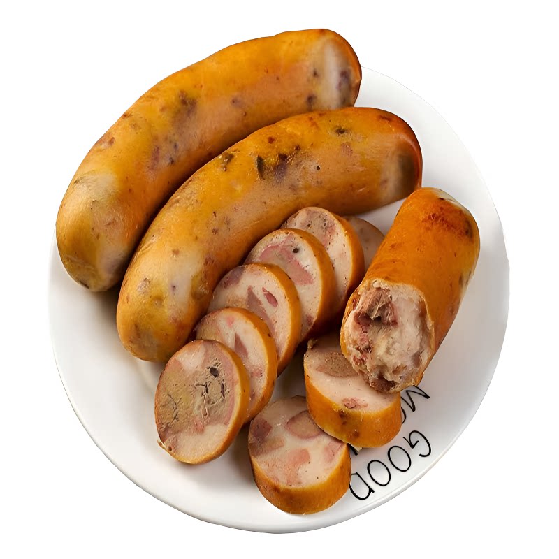 【鲜肝制作】正宗哈尔滨特产法式鹅肝肠250g香肠果木熏烤开袋即食