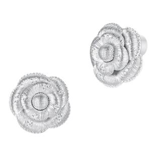 CINNLER「晚山茶呓语」拉丝设计耳钉百搭气质轻奢高级感小众耳饰