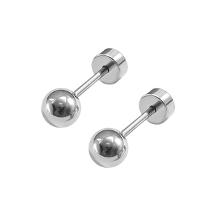 F136钛钢合金耳钉医用材质防发炎养耳洞后塞免摘耳垂蜗耳饰女插针