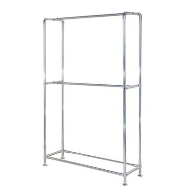 不锈钢落地双层阳台大衣架