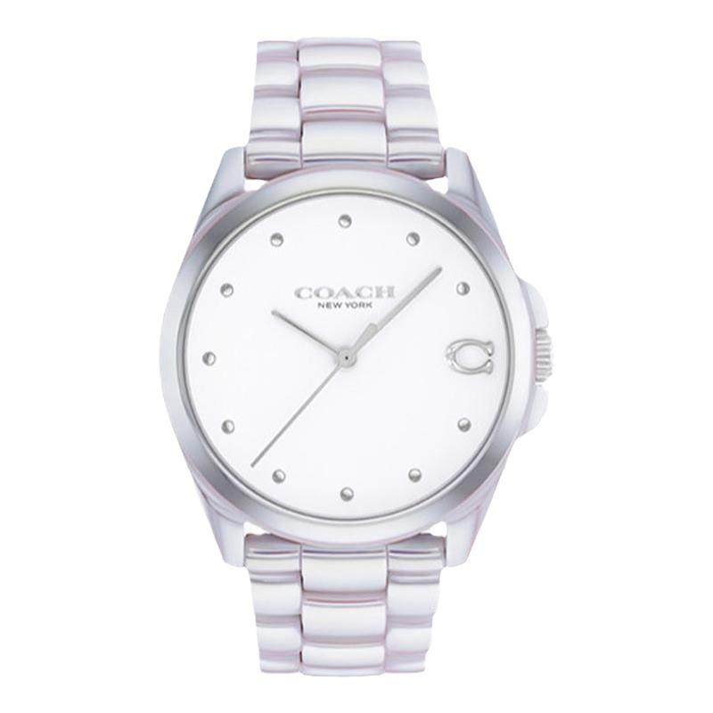 COACH/蔻驰GREYSON石英圆表C字标陶瓷手表女表送女友