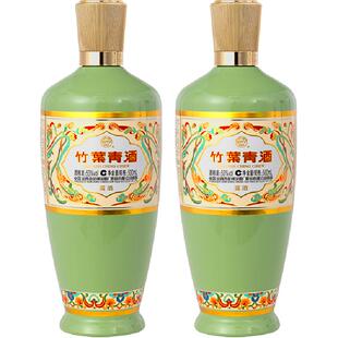 竹叶青酒山西杏花村汾酒荣耀绿53度500ml*2瓶露酒清香型