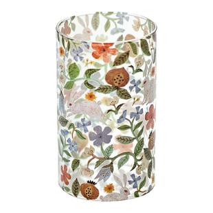 日本进口松尾美雪耐热玻璃杯插画印花果汁杯水杯设计师咖啡杯