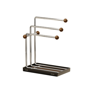 咚西厨房抹布置物架不锈钢沥水架家用台面洗碗布海绵收纳置物架子