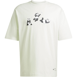 Adidas/阿迪达斯官方正品当季款男女透气图案休闲短袖JZ3276